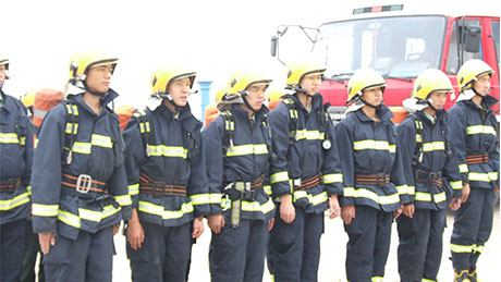資源是我家，安全靠大家，義務(wù)消防隊(duì)進(jìn)行實(shí)戰(zhàn)演練